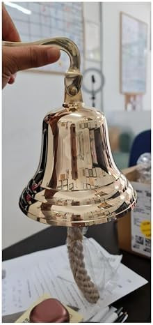 4" Solid Brass Bell Quality Marine Wall Mounted Ship Hanging Bell Perfect for Dinner, Indoor, Out... | Amazon (US)