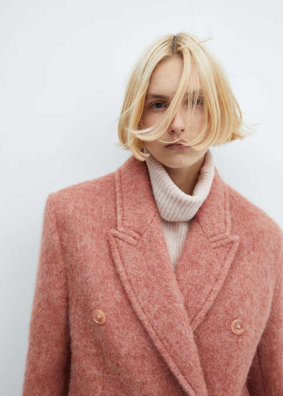 Double-breasted wool coat -  Women | Mango USA | MANGO (US)