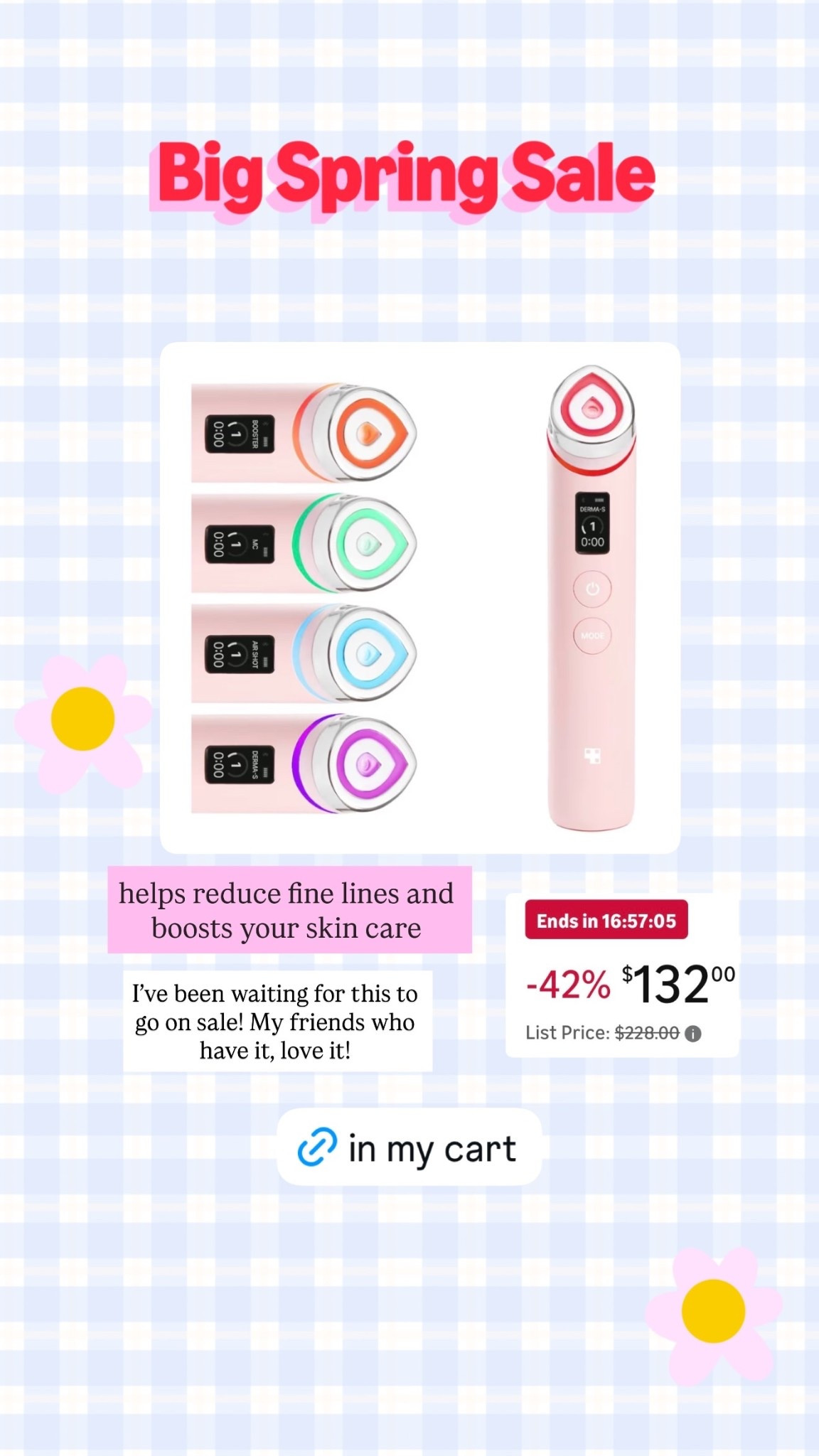 I’ve been waiting for this to go on sale! My friends who have it, love it!  helps reduce fine lines and boosts your skin care! 

 #LTKmorningroutine #LTKSaleAlert #LTKBeauty