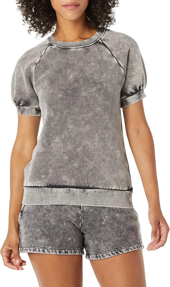 Goodthreads Women's Heritage Fleece Blouson Short-Sleeve Shirt | Amazon (US)