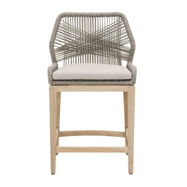 Normanhurst Comfortable Woven Loom 26" Patio Bar Stool | Wayfair North America