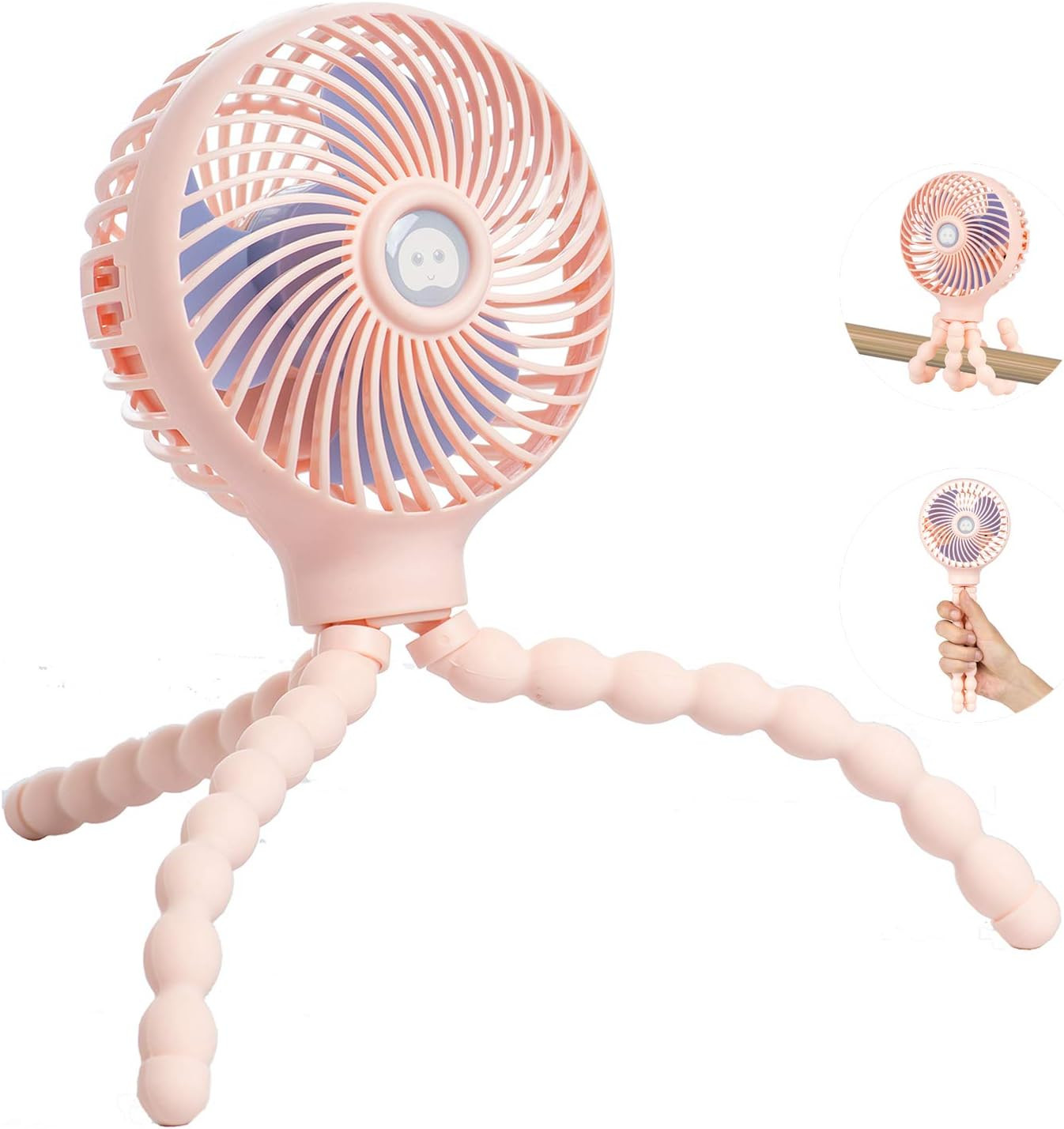 Mini Baby Stroller Fan, Handheld Personal Portable Fan with Flexible Tripod for Stroller Student ... | Amazon (US)