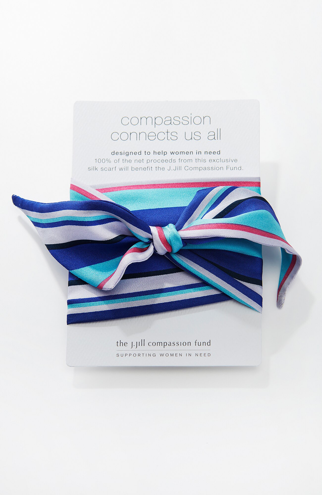 COMPASSION FUND STRIPED SKINNY SCARF | j.jill.com (US)