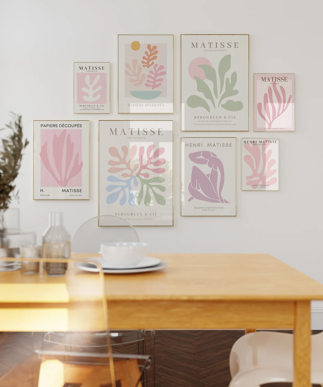 Gallery Set of 8 Prints Matisse Print Set Danish Pastel Prints Digital Download Pastel Wall Decor... | Etsy (US)