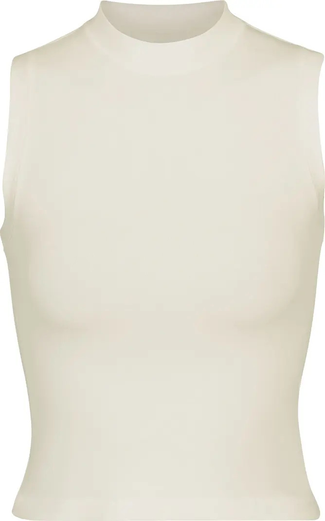 Stretch Cotton Jersey Mock Neck Tank | Nordstrom