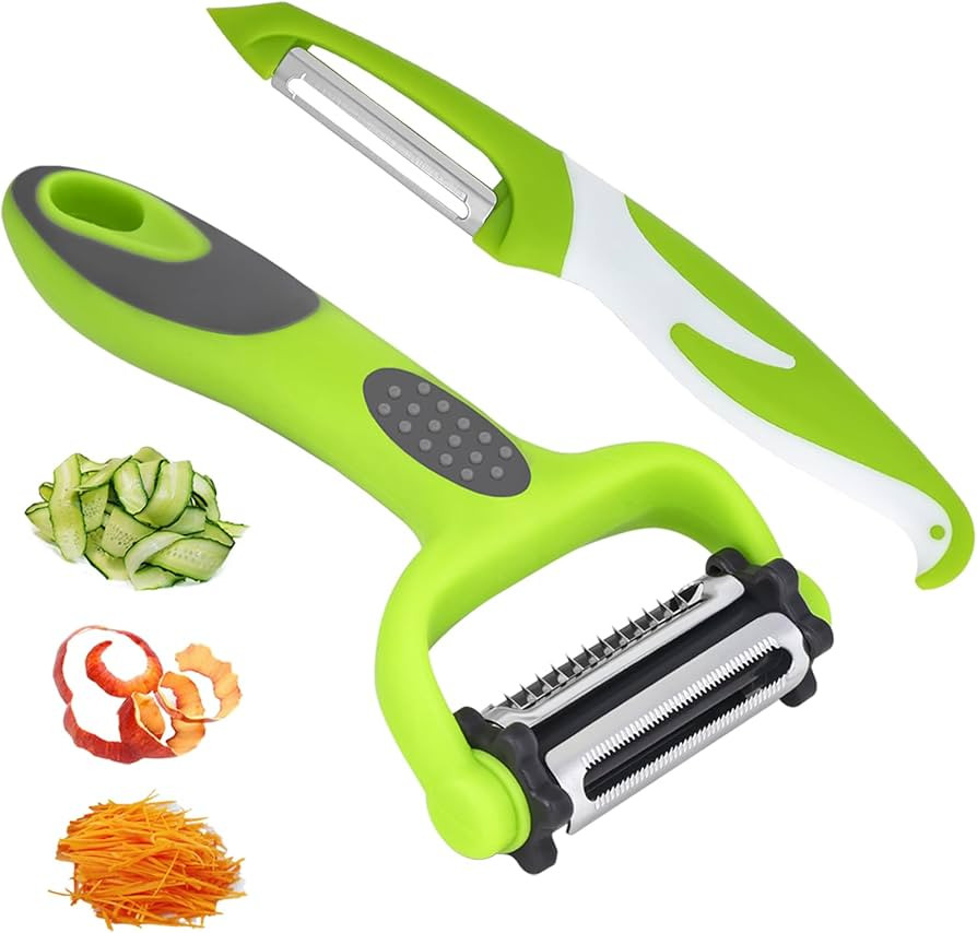 Razor-Sharp​ 4 In 1 Veggie Peelers For Kitchen Potato Peeler,2PCS I&Y Peeler For Peeling-Slicin... | Amazon (US)