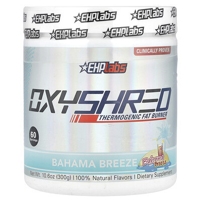 EHPlabs, OxyShred, Thermogenic Fat Burner, Bahama Breeze, 10.6 oz (300 g) | iHerb