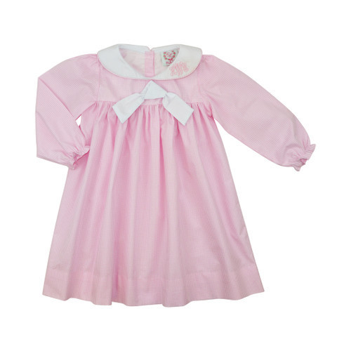 Pink Gingham Sailor Dress | Cecil and Lou