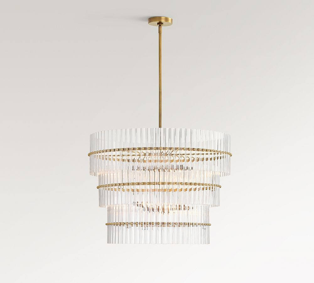 Mallory Crystal Round 3-Tier Chandelier (30") | Pottery Barn (US)