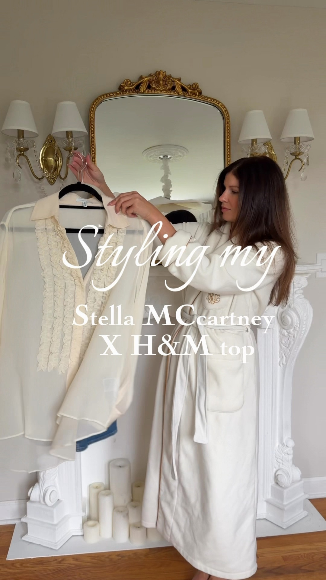This Stella McCartney H&M top is back in stock in a few sizes. I size down to an extra small. Runs big. Button down blouse.

#LTKootd