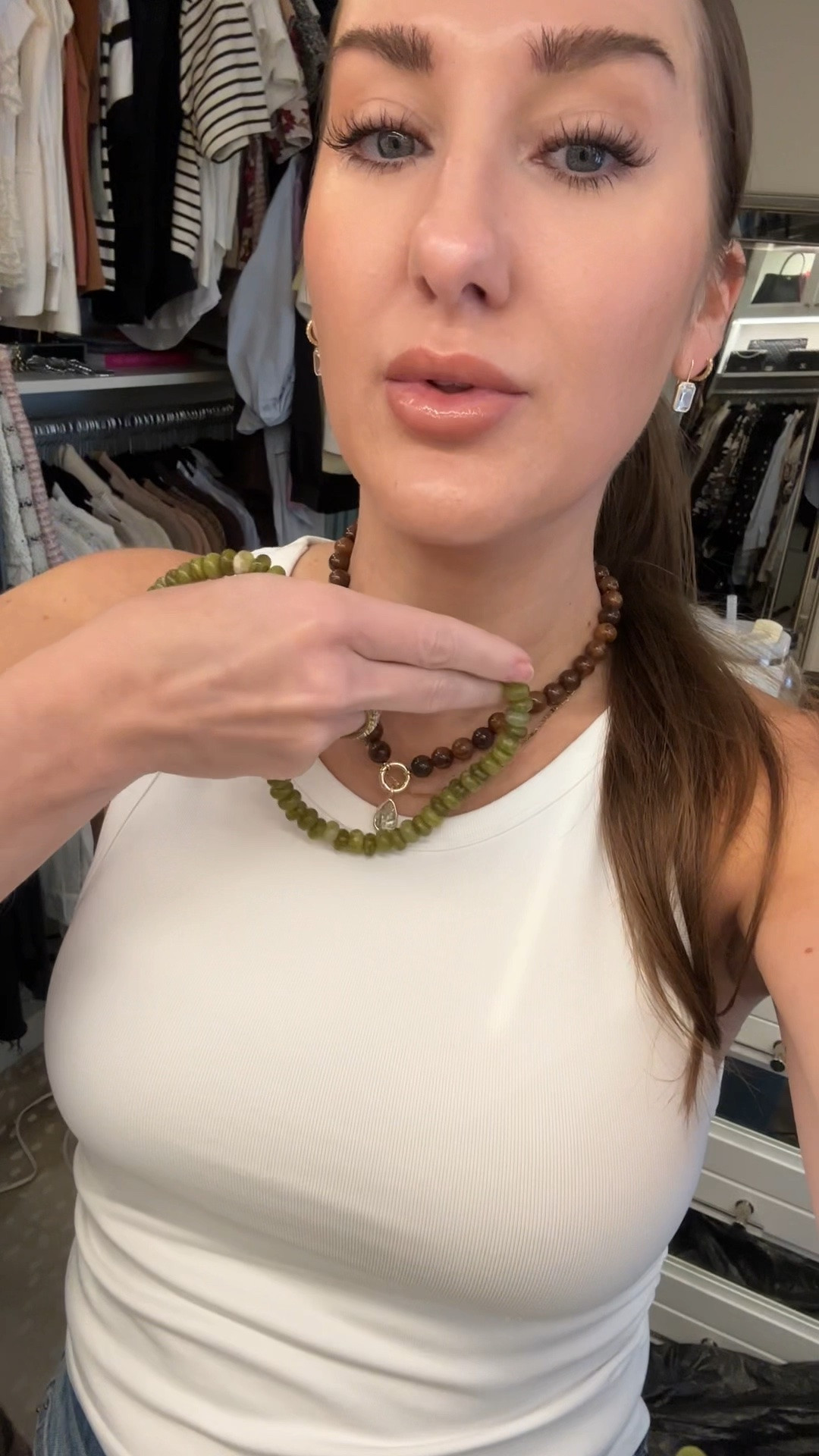 25% off currently at Baublebar! 💫
Love these gorgeous beaded stone necklaces that add so much to an outfit. I love layering mine with a delicate chain 
My chain is the one from Miranda Frye below (use code Tiffanyd to save 20% on that one) but I linked a set from baublebar that would also be perfect for layering with these