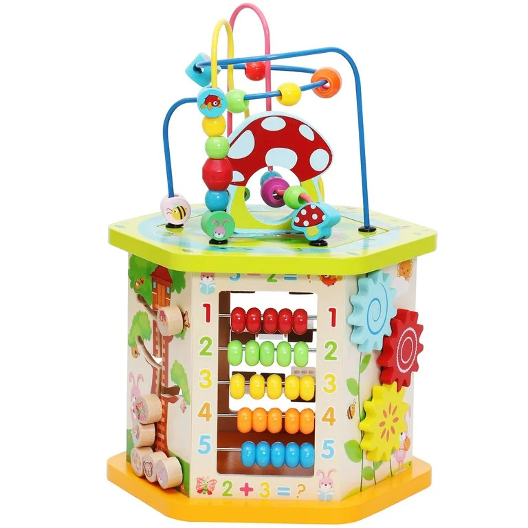 Lavievert 9-in-1 Play Cube Activity Center Multifunctional Bead Maze Toddler Educational Toys Gam... | Walmart (US)