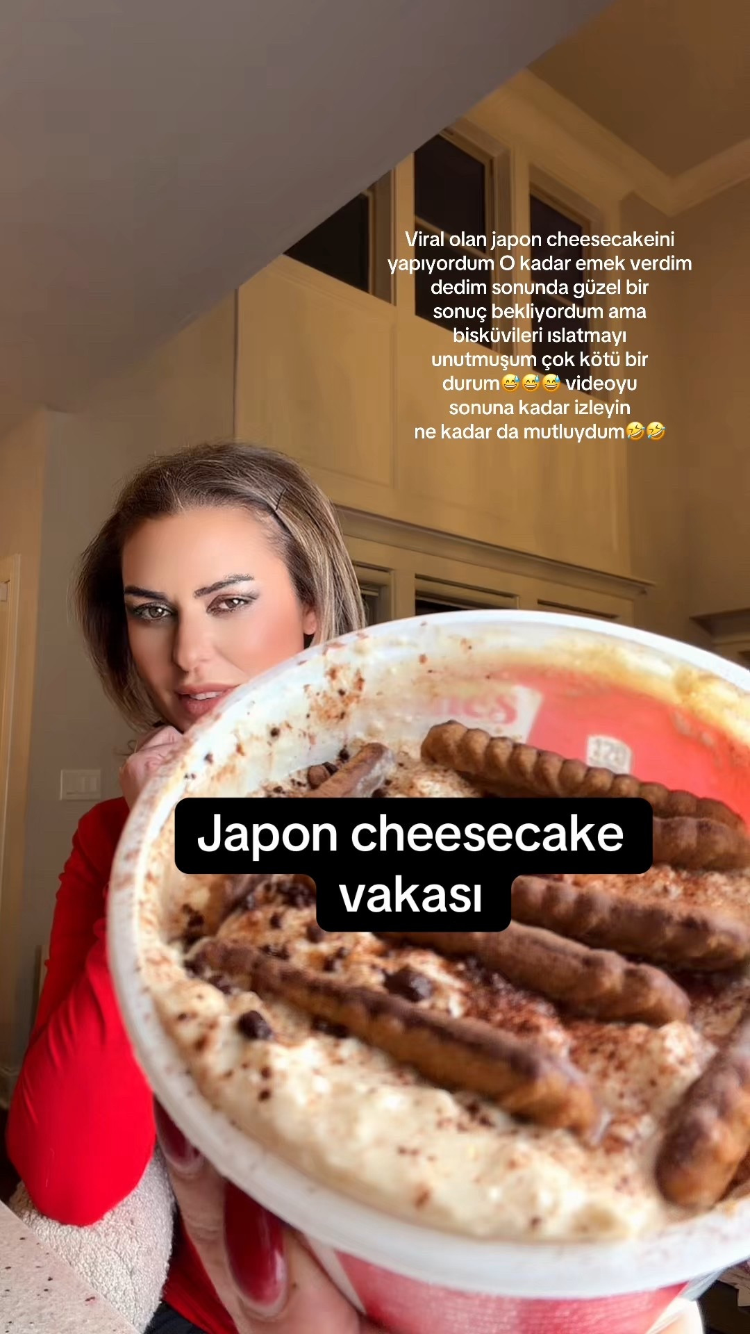 Japanese cheesecake incident🤣🤣

Oh yes, I'll try again, this time it will be even better, but please, at least let this one go viral so my effort is worthwhile. I was so excited and happy about the Japanese cheesecake, and it really tasted good. But I believe I'll make it even better this time. Goodbye, please try it too, and let it go viral!