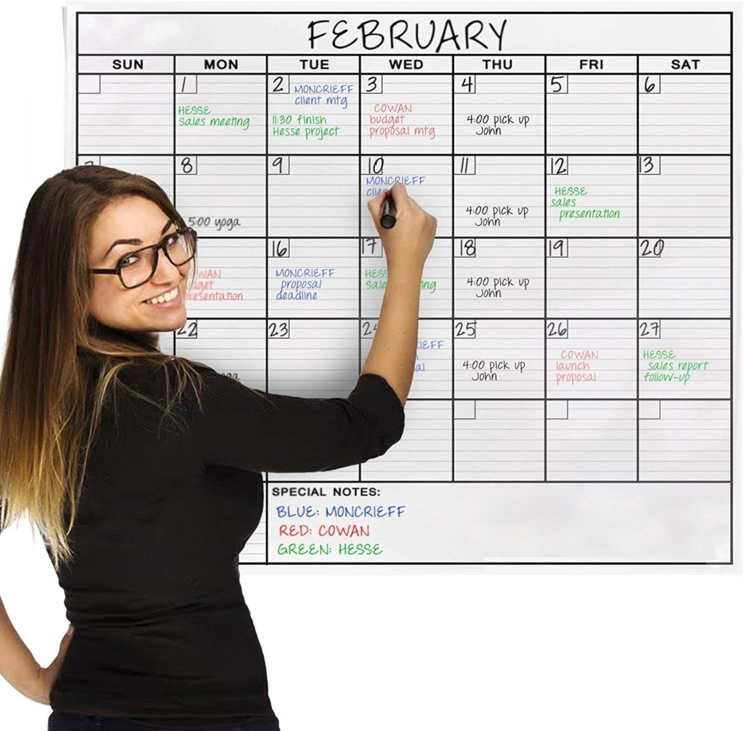 Jumbo Dry Erase Laminated Wall Calendar, Huge 36 Inch by 48 Inch Size, Monthly Planner for Home O... | Amazon (US)