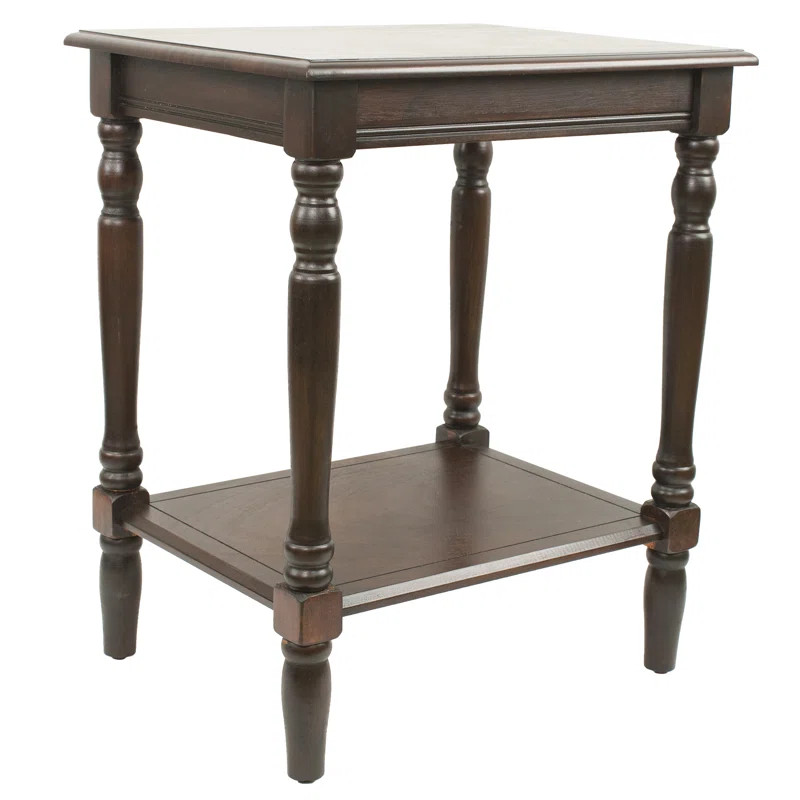 Waukeenah Simplify Wood End Table with Shelf | Wayfair North America