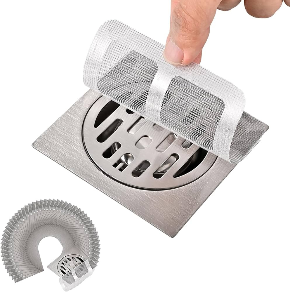 50Pcs Disposable Floor Drain Sticker, Shower Drain Hair Catcher, Hair Drain Catcher, Easy to Inst... | Amazon (US)