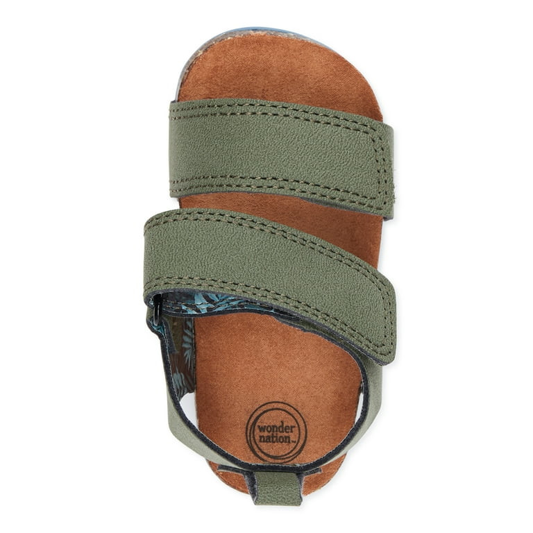 Wonder Nation Baby Boy Footbed Sandals, Sizes 2-6 | Walmart (US)