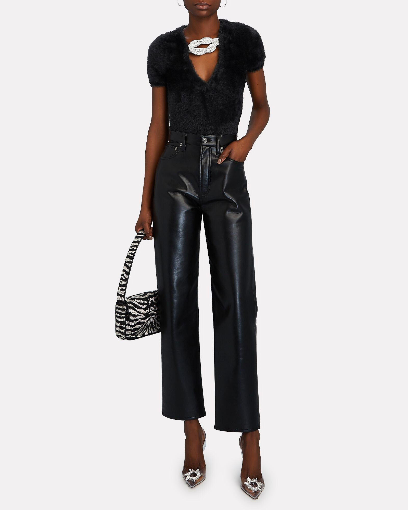 Crystal-Embellished Short Sleeve Sweater | INTERMIX