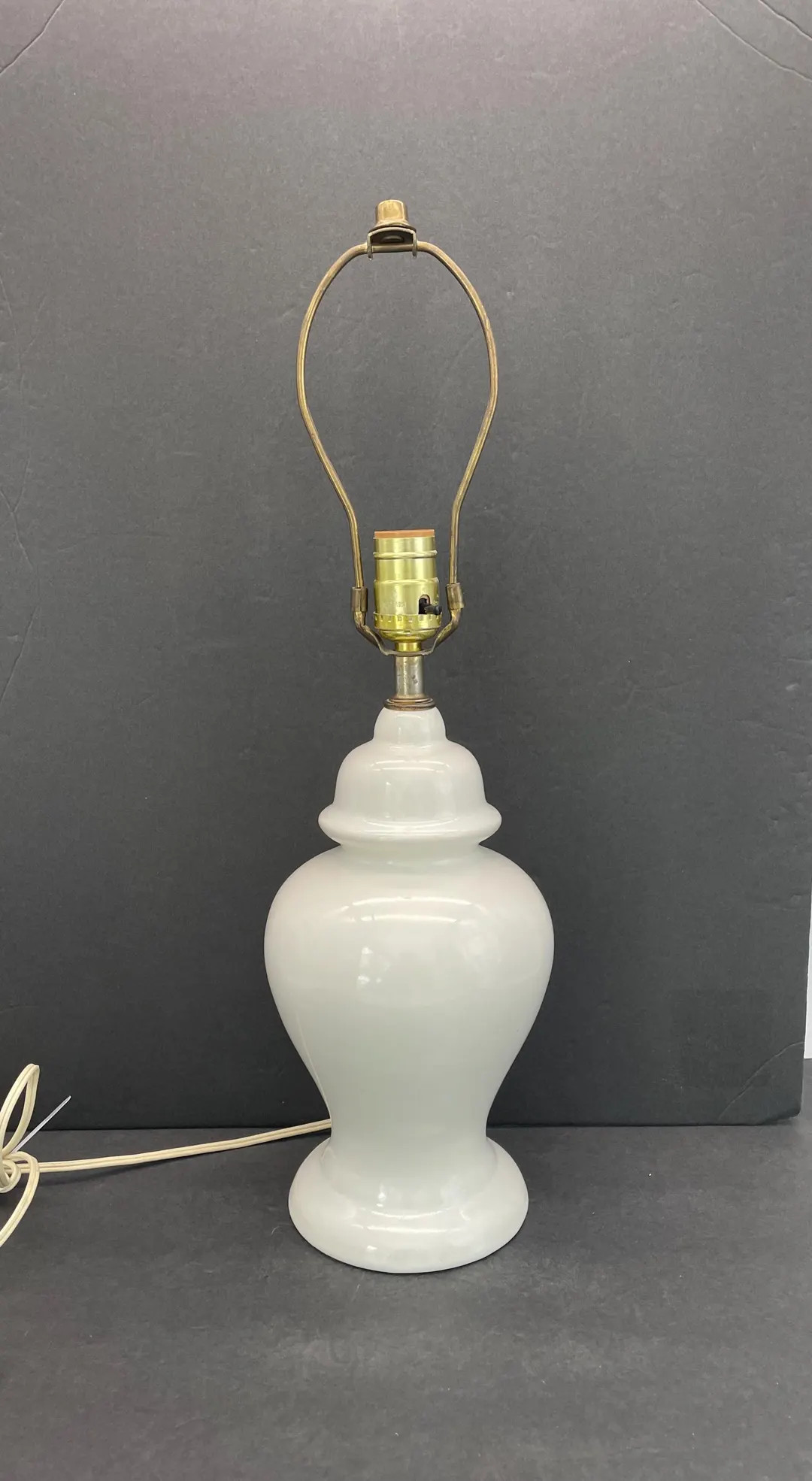 Solid White 21" Ginger Jar Lamp/Vintage Ceramic Table Lamp | Etsy (US)