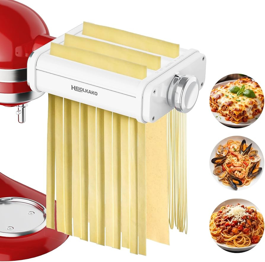 Pasta Attachment for KitchenAid Stand Mixer, 3 in 1 Set Pasta Maker KitchenAid Attachment Include... | Amazon (US)