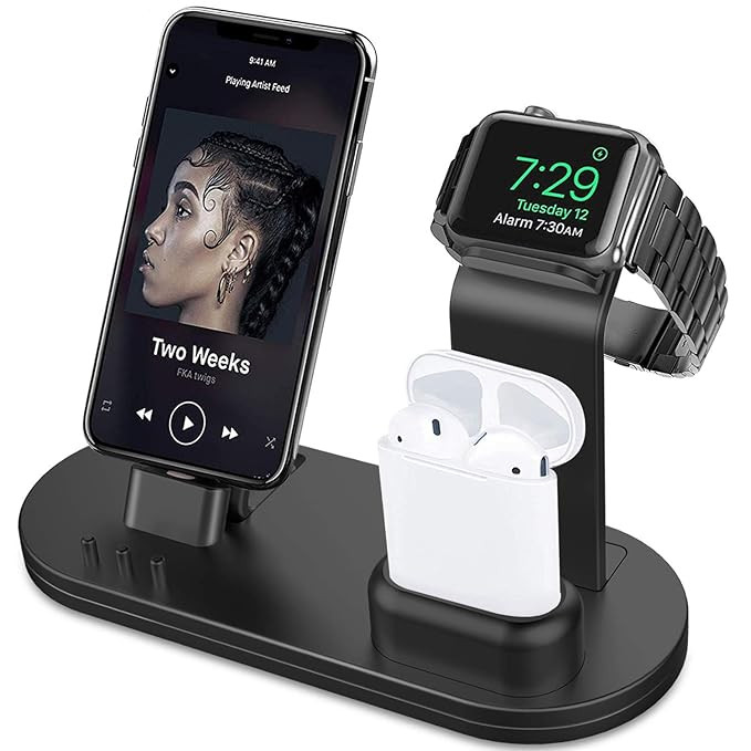 OLEBR 3 in 1 Charging Stand Compatible with iWatch Series 5/4/3/2/1, AirPods and iPhone Xs/X Max/... | Amazon (US)