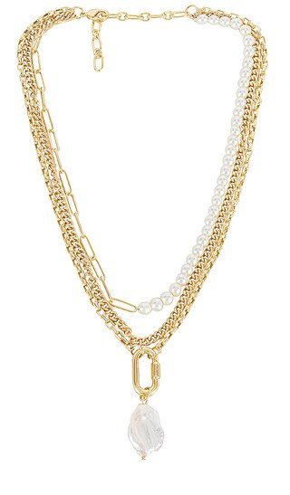 Pearl Layered Necklace in Gold | Revolve Clothing (Global)
