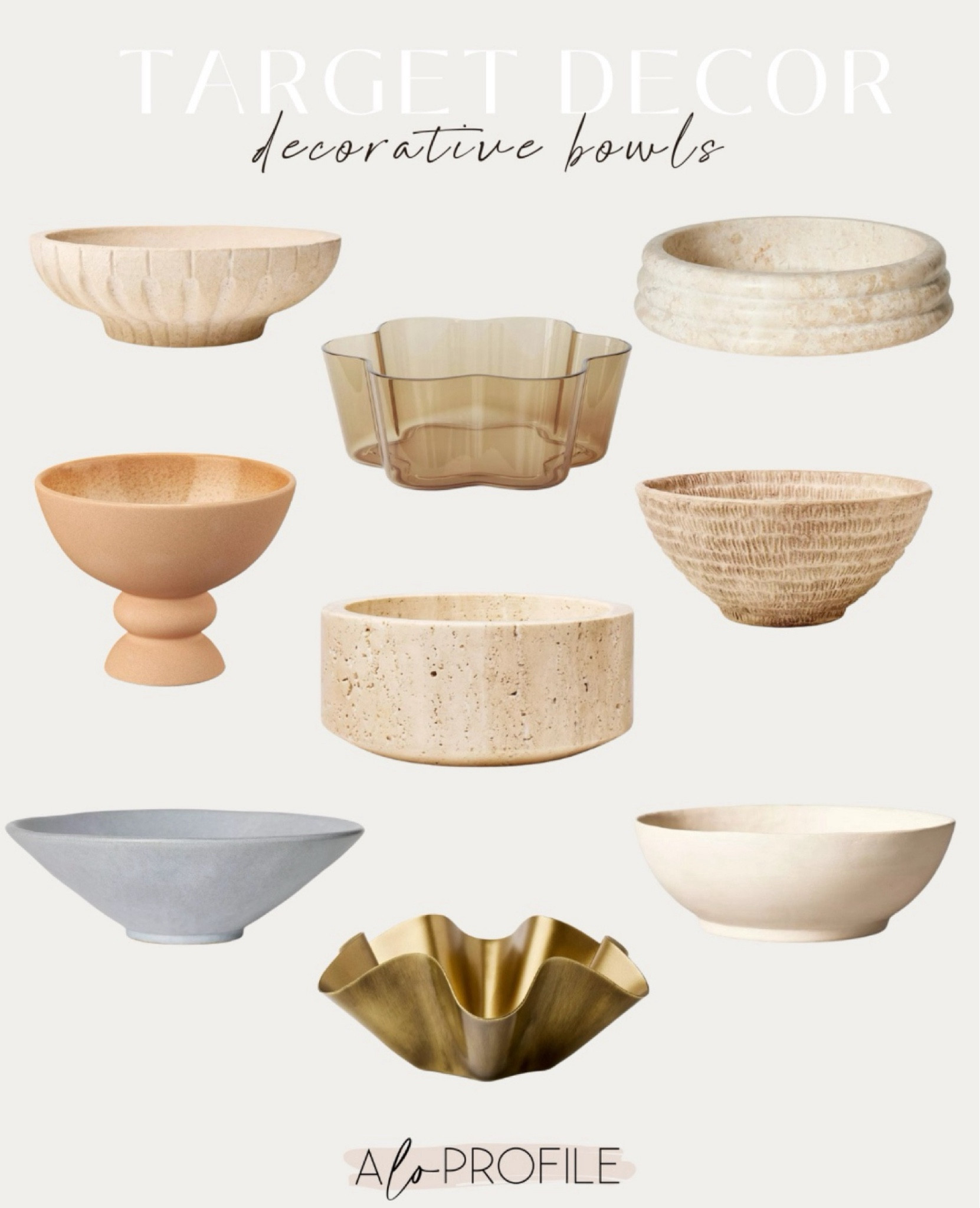 Target Home Decor :
Decorative Bowls // Target decor, Target finds, decorative objects, Target home, Target style, neutral home decor, modern home decor, home decor refresh, spring home decor, Target home finds

#LTKhome #LTKSeasonal