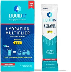 LIQUID IV Strawberry Hydration Electrolyte 10 Count, 0.56 OZ | Amazon (US)
