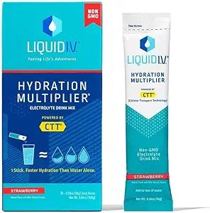 LIQUID IV Strawberry Hydration Electrolyte 10 Count, 0.56 OZ | Amazon (US)