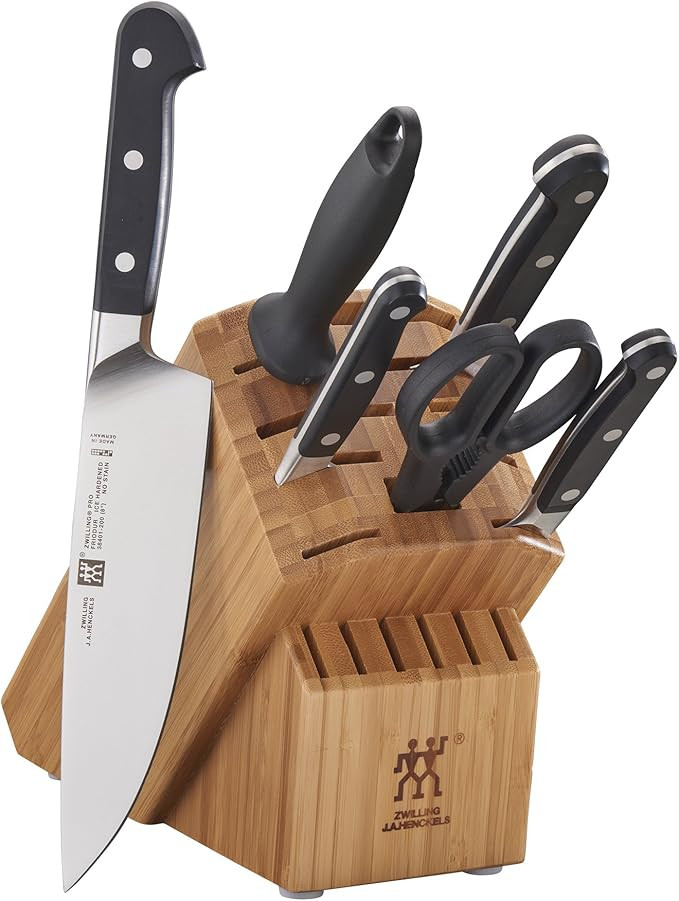ZWILLING Pro 7-pc Knife Block Set - Bamboo | Amazon (US)