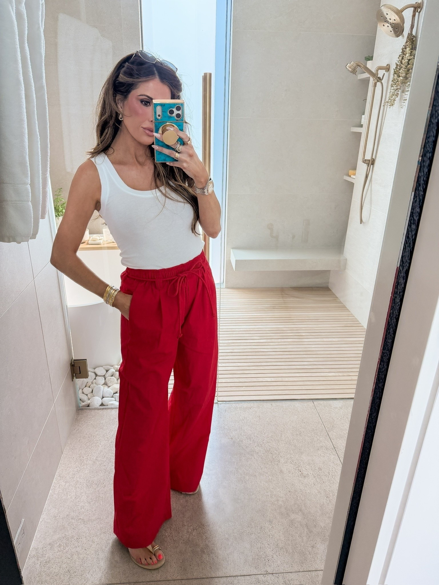 Still in stock!! Wearing a size small in these pants and tank! 

Zara fashion, Zara finds, Nordstrom fashion, Nordstrom finds, White tank top, Red pants, Gemme Beauty, Emily Gemma

#LTKdayinmylife #LTKSeasonal #LTKootd