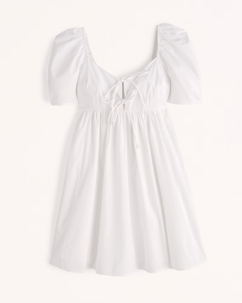 Keyhole Babydoll Mini Dress | Abercrombie & Fitch (US)