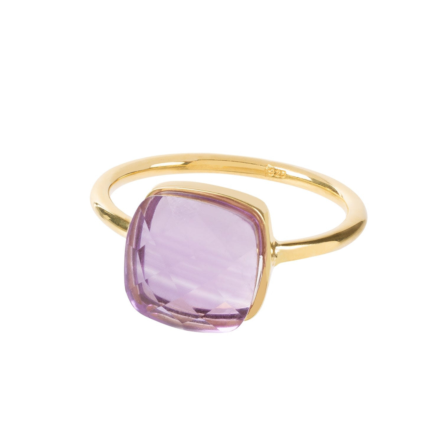 Amadeus Sophia Amethyst Gold Ring | Wolf & Badger (US)
