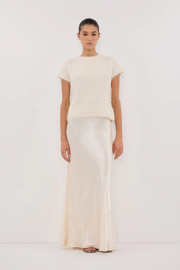 CHARLI CREAM SATIN MAXI SKIRT | DISSH