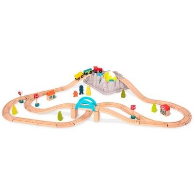 B. toys Wooden Train Set - Wood & Wheels | Target