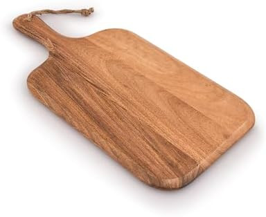 Samhita Acacia Wood Cutting Board, for Meat, Cheese, Bread, Vegetables & Fruits, with Grip Handle... | Amazon (US)