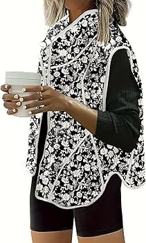 Dokotoo Women's Quilted Vest Lightweight Button Down Cropped Puffer Vest Winter Padded Gilet Jack... | Amazon (US)