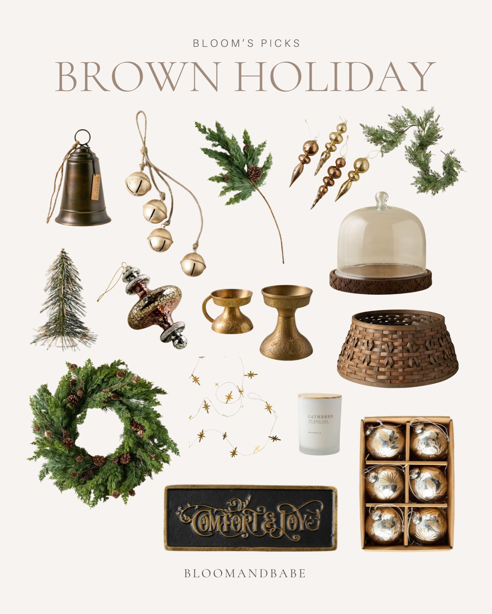 Loving the cozy tones for the holidays!

Wreath/ornaments/bell/candle holders 

#LTKSeasonal #LTKHoliday #LTKU