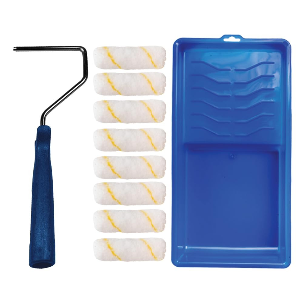 Pro Grade - Paint Roller Tool Kit - 10 Piece Painting Set - Mini Plastic Paint Tray Set, Mini Rol... | Amazon (US)
