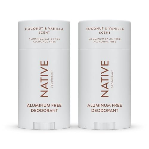 Native Deodorant Contains Naturally Derived Ingredients, 72 Hour Odor Control | Deodorant for Women and Men, Aluminum Free with Baking Soda, Coconut Oil and Shea Butter | Coconut & Vanilla, 2-Pack | Amazon (US)