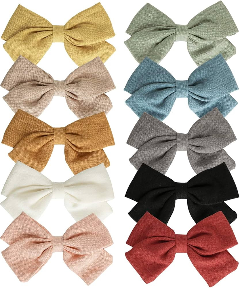 Amazon.com: JoCoDesigns Baby Girl Hair Clips, Bows Barrettes Fully Lined Alligator Clip Hair Acce... | Amazon (US)