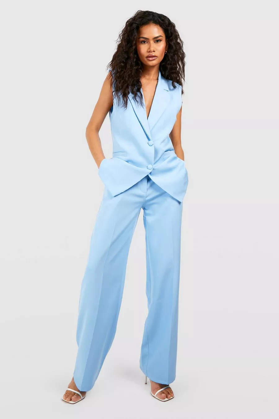Wide Leg Tailored Trousers | Boohoo.com (UK & IE)