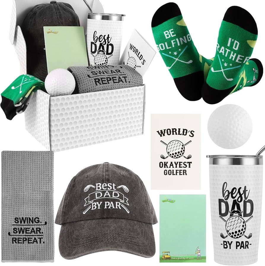 Golf Gifts for Dad Unique Gift for Father Funny Golf Gifts for Men Including Tumbler Mug Socks Sp... | Amazon (US)