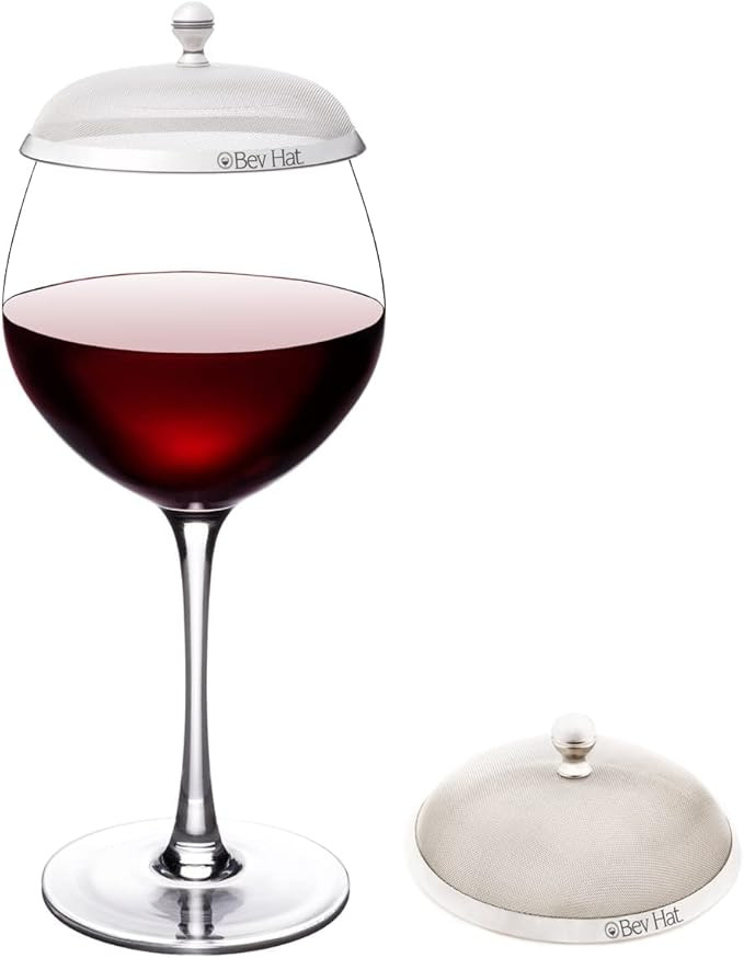 Stainless Steel Wine Glass Cover (Pack of 2). Keep The Bugs Out of Your Drinks. For Coffee Mugs, ... | Amazon (US)