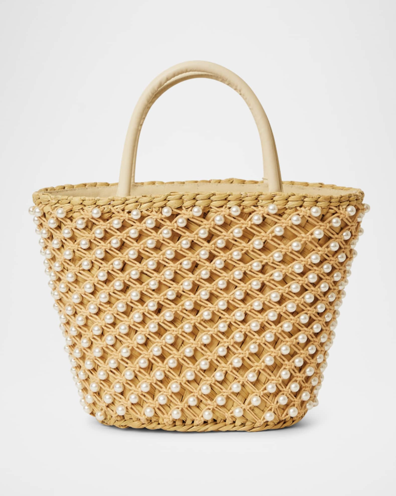 Padma Pearly Raffia Tote Bag | Neiman Marcus
