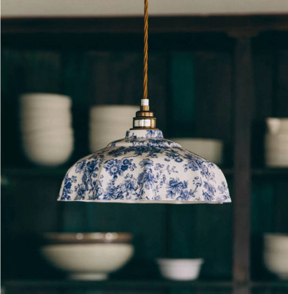 Campbell Blue Imari Pendant Light | Not On The High Street