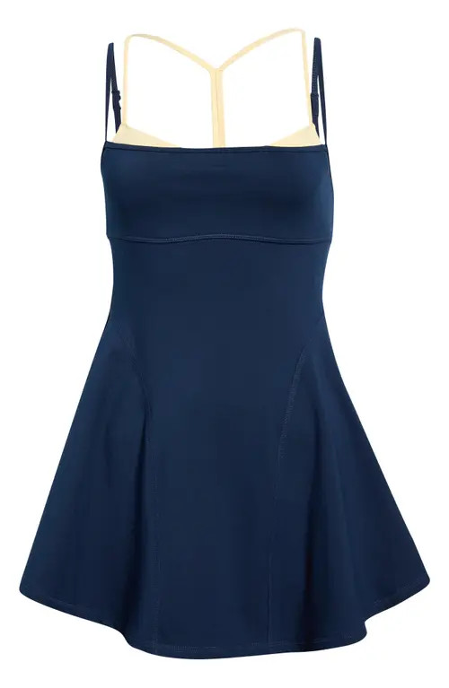 Free People FP Movement Baseline Tennis Dress in Midnight Navy Combo at Nordstrom, Size Small | Nordstrom
