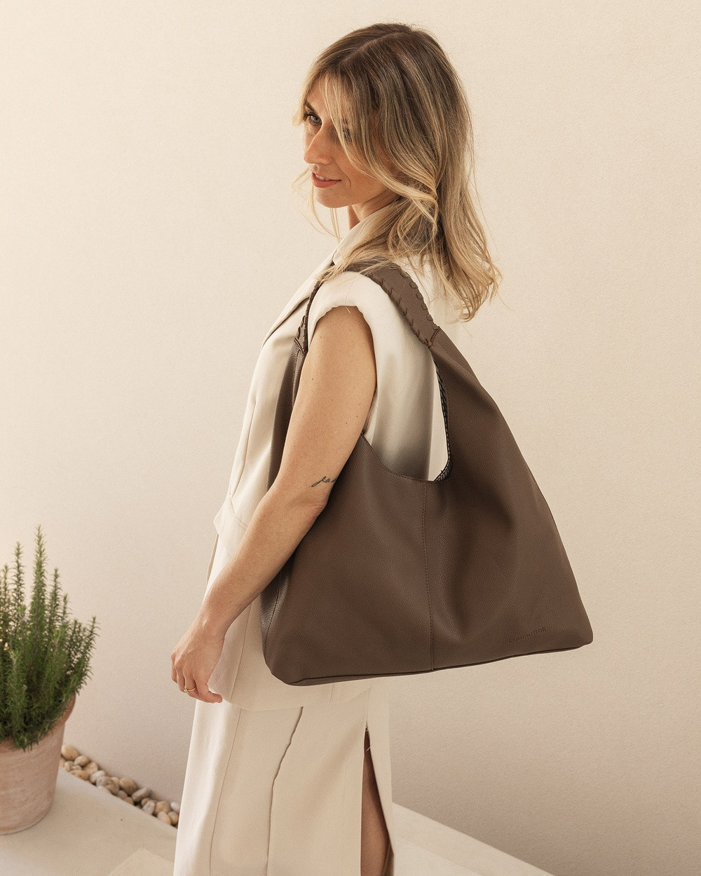 Louenhide - Avery Shoulder Bag - Satchels (Mocha) Avery Shoulder Bag | THE ICONIC (AU & NZ)