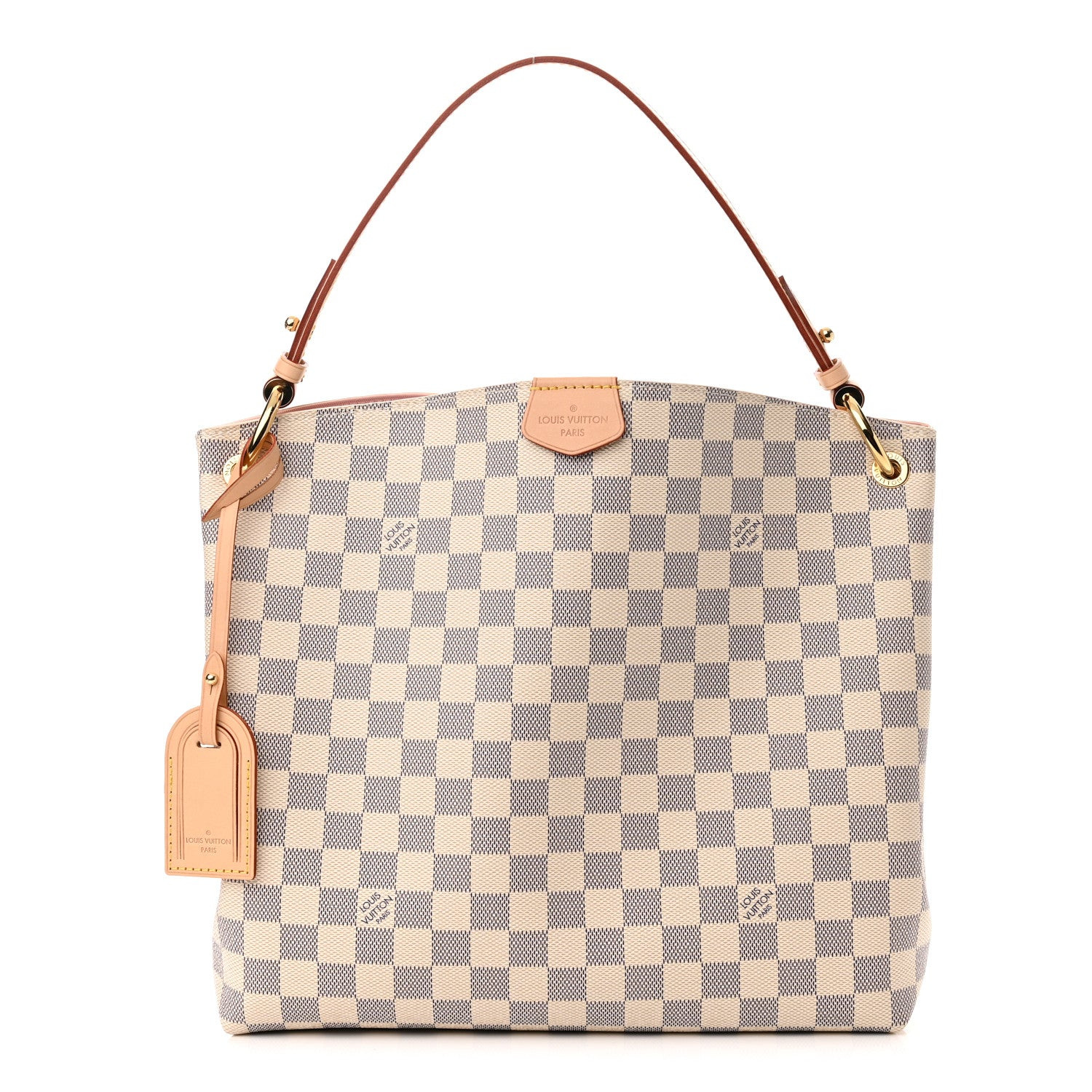 LOUIS VUITTON Damier Azur Graceful PM Rose Ballerine | FASHIONPHILE (US)