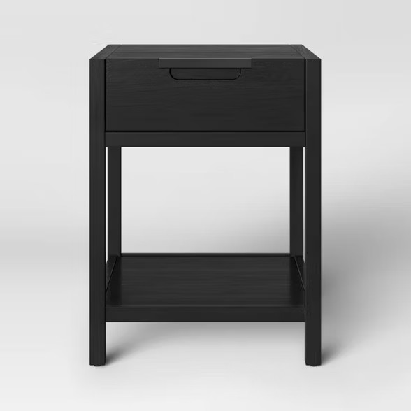 Porto Wood End Table with Drawer Black - Project 62™ | Target